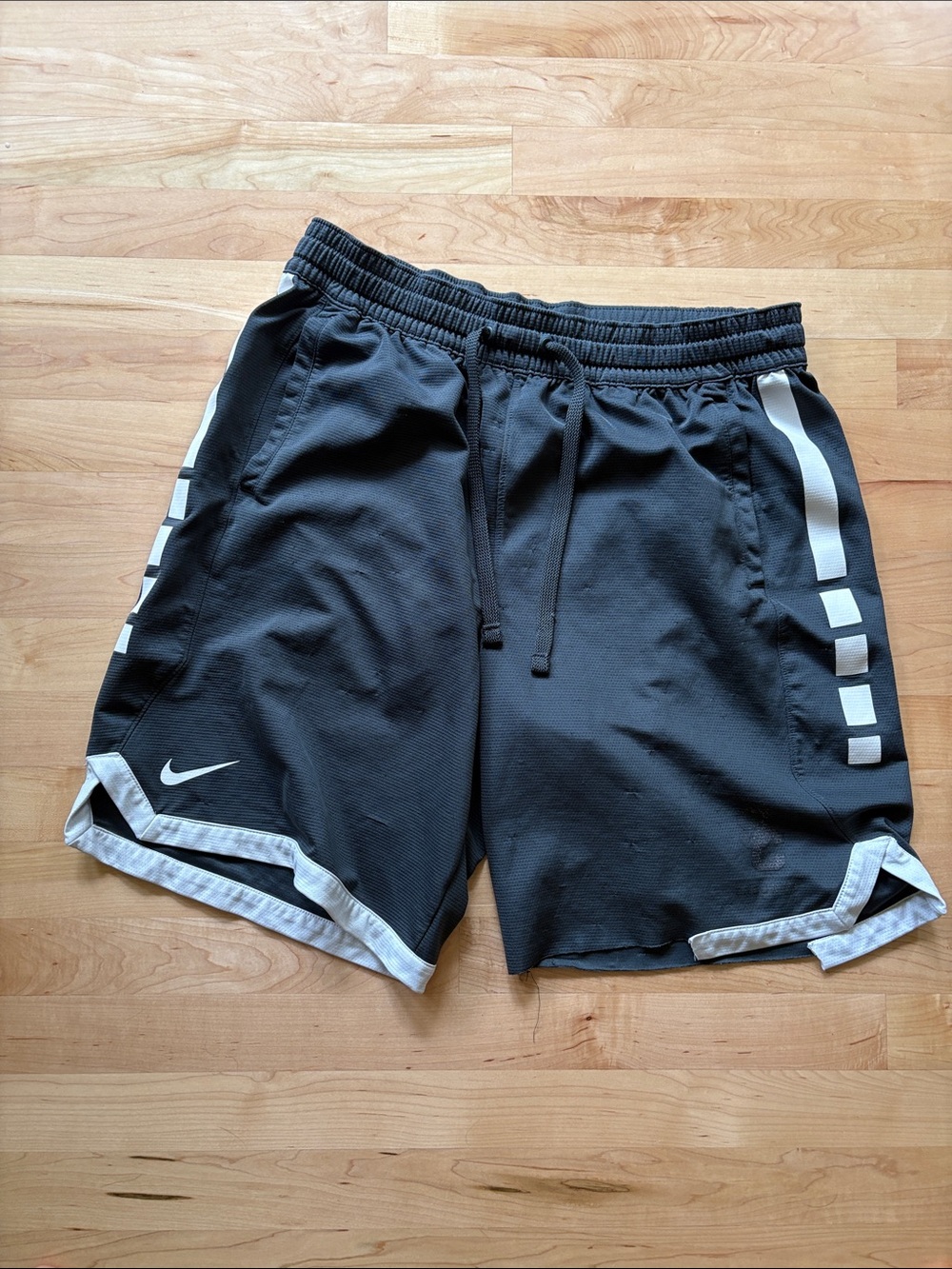 Nike Men’s Black Athletic Shorts with White Trim